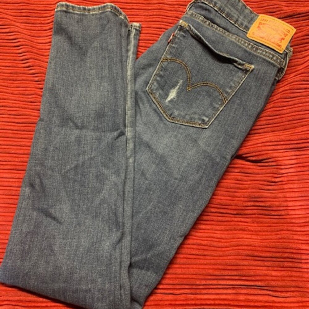 LEVIS Jeans 711 Skinny Size 32 x 30 Distressed